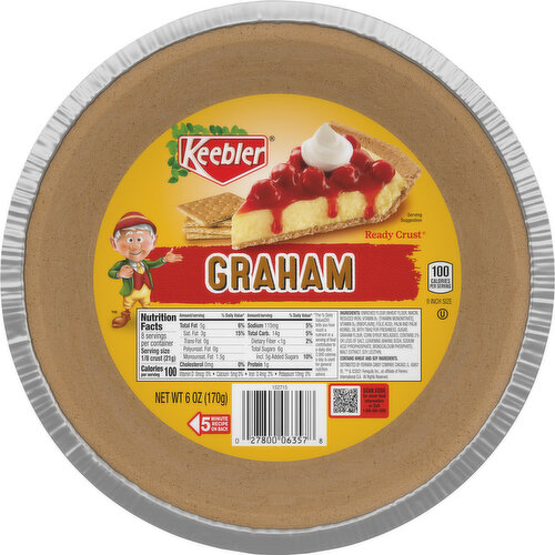 Keebler Ready Crust, Graham, 9 Inch