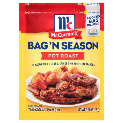 McCormick Bag 'n Season, Pot Roast Cooking & Seasoning Mix