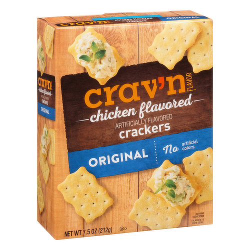 Crav'n Flavor Crackers, Chicken Flavored, Original