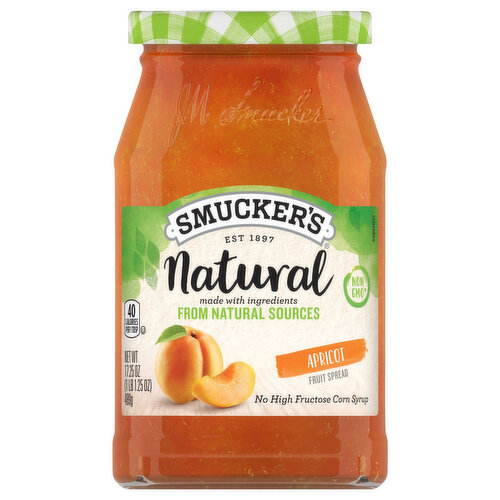 Smucker's Fruit Spread, Natural, Apricot