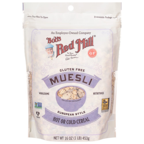 Bob's Red Mill Muesli, Gluten Free, European Style