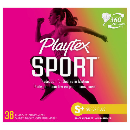 Playtex Tampons, Plastic Applicator, Super Plus, Fragrance-Free