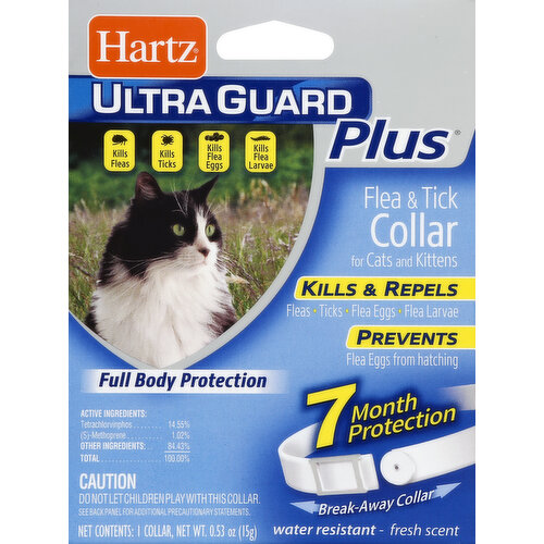 Hartz Flea & Tick Collar, for Cats and Kittens, White, Fresh Scent