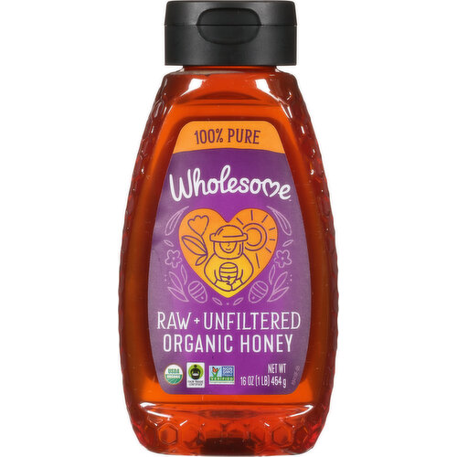 Wholesome Honey, Organic, Raw + Unfiltered