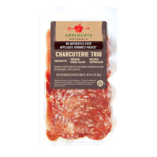 Applegate Naturals Charcuterie Trio Genoa Salami, Prosciutto & Soppressata