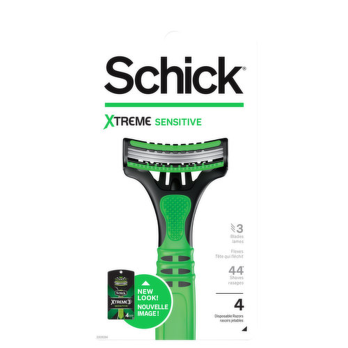 Schick Razors, Disposable, 3 Blades, Sensitive