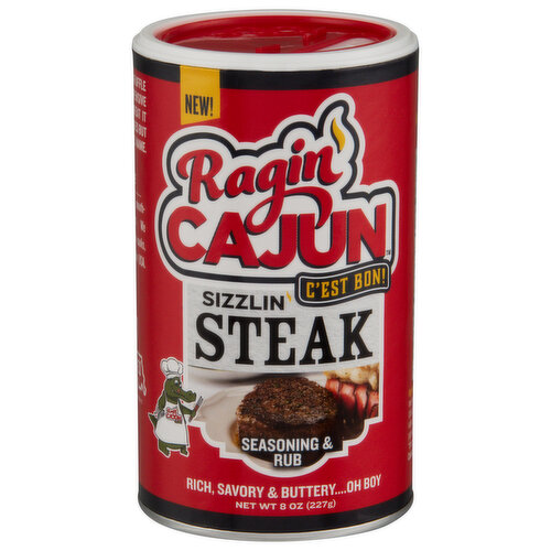 Ragin' Cajun Seasoning & Rub, Sizzlin Steak