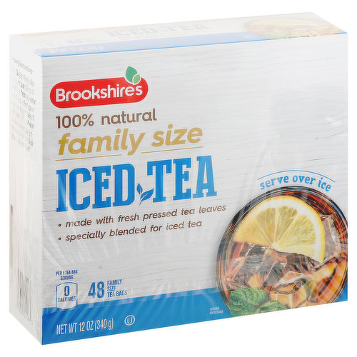 Brookshire's Iced Tea,100% Natural, Family Size, Tea Bags