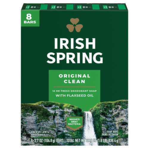 Irish Spring Soap Bars, Original Clean