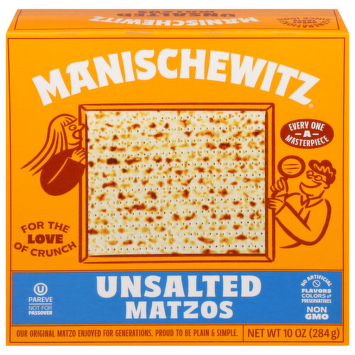 Manischewitz Matzos, Unsalted