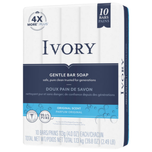Ivory Bar Soap, Gentle, Original Scent - Brookshire's