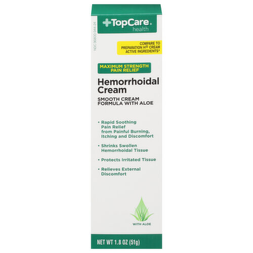 TopCare Hemorrhoidal Cream, Maximum Strength Pain Relief