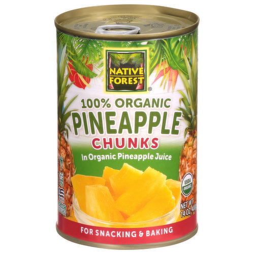 Native Forest Pineapple Chunks, 100% Organic