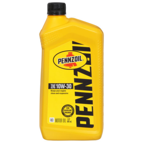 Keeps your engine clean and responsive. Pennzoil Motor Oil Provides: Unsurpassed Wear Protection (Compared to industry standard): 3 Pennzoil; 3 Pennzoil high mileage vehicle; 3 Pennzoil platinum full synthetic. Protection in Extreme Temperatures: 2 Pennzoil; 2 Pennzoil high mileage vehicle; 3 Pennzoil platinum full synthetic. Better Fuel Economy (Compared to a dirty engine): 2 Pennzoil; 2 Pennzoil high mileage vehicle; 3 Pennzoil platinum full synthetic. Protects Horsepower: 1 Pennzoil; 1 Pennzoil high mileage vehicle; 3 Pennzoil platinum full synthetic. Cleaner Pistons (Compared to industry standard): 1 Pennzoil; 1 Pennzoil high mileage vehicle; 3 Pennzoil platinum full synthetic. Conditions Older Seals: 3 Pennzoil high mileage vehicle. The number of stars indicate relative performance. Testing conducted on 5W-30 viscosity. Formulated to Meet or Exceed: Manufacturer: Chrysler; MS-6395 specification. Meets or exceeds the requirements of ILSAC GF-6A, API SP and all previous categories. SAE 10W-30. API Service SP. Resource conserving.