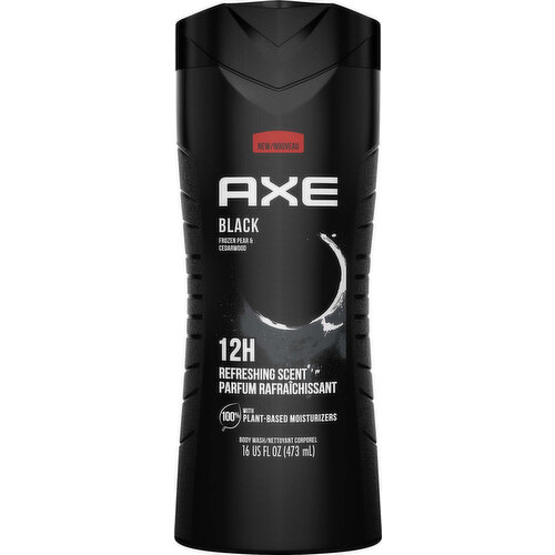AXE Body Wash, Black, 12H, Refreshing Scent,, Frozen Pear & Cedarwood