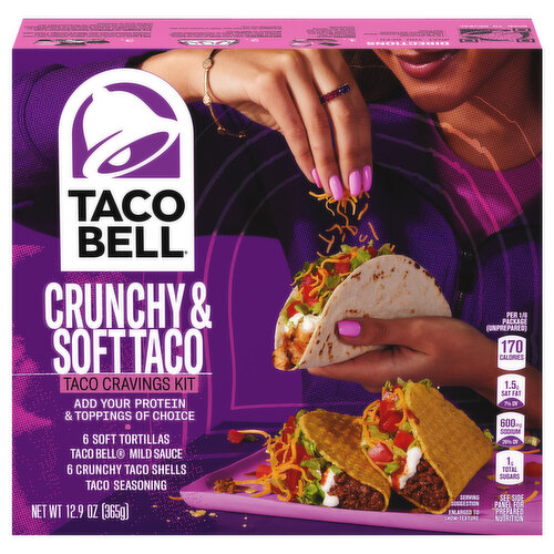 Taco Bell Taco Cravings Kit, Crunchy & Soft