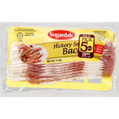 Sugardale Bacon, Hickory Smoked, Value Pack