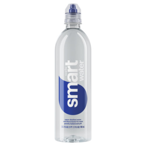 every drop of smartwater tastes pure and will leave you feeling refreshed. its everything you want from a bottled waterpure, hydrating and crisp. it might be thanks to the fact that its vapor-distilled through a process inspired by the clouds. or the fact that weve added electrolytes for taste. either way, you can bet on a premium water experience with every bottle.
 
so whenever youre on the move, working out or need a quiet moment for yourself, smartwater is a smart way to hydrate.