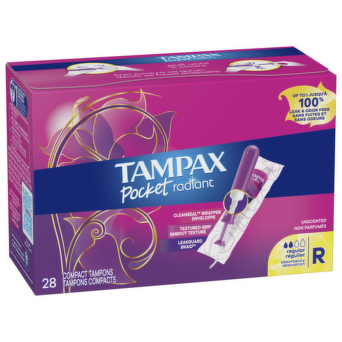 Tampax Tampons, Compact, Super Absorbency, Unscented - FRESH by Brookshire's