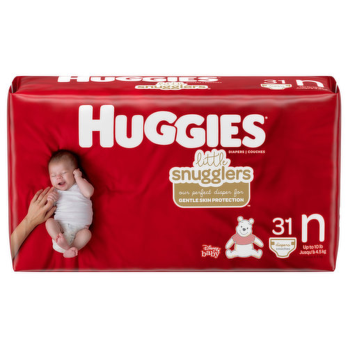 Huggies Size 6 Diapers, Little Snugglers Baby Diapers, Size 6 (35+ lbs), 44  Count