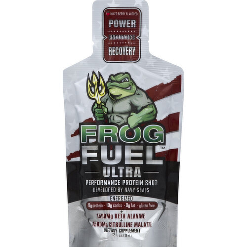 FrogFuel Protein Shot, Performance, Ultra, Mixed Berry Flavored