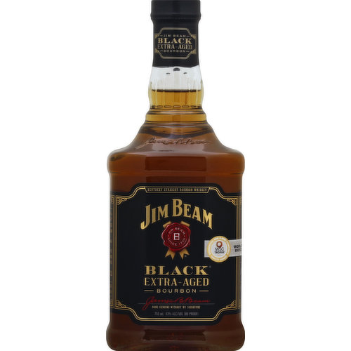 Jim Beam Whiskey, Kentucky Straight Extra-Aged Bourbon, Black