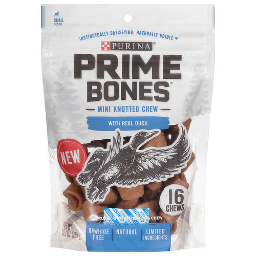 Prime Bones Dog Chew, Mini Knotted, Small (5-35 lbs)