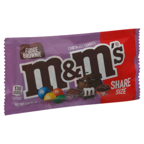 M&M'S Fudge Brownie Share Size 2.83 oz Bag