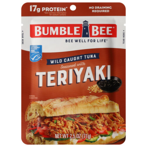 Bumble Bee Tuna, Wild Caught, Teriyaki