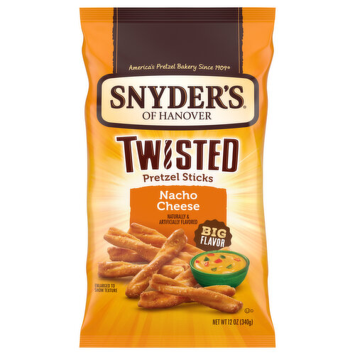 Snyder's of Hanover Pretzel Sticks, Nacho Cheese, Twisted