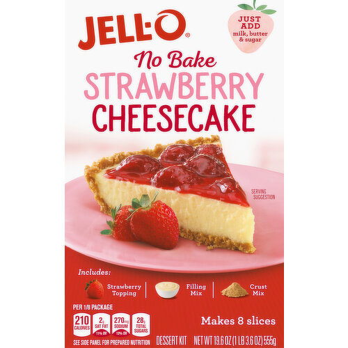 Jell-O Dessert Kit, Strawberry Cheesecake, No Bake