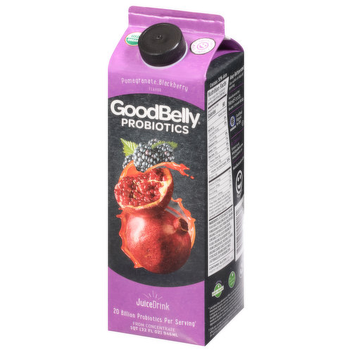 GoodBelly Probiotics Pomegranate Blackberry Juice Drink, 1 Quart