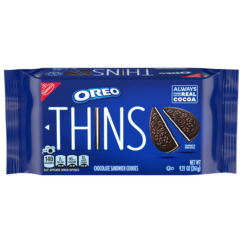 OREO Thins Chocolate Sandwich Cookies, 9.21 oz