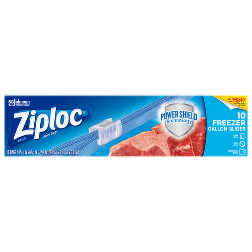 Ziploc Slider Bags, Freezer, Gallon