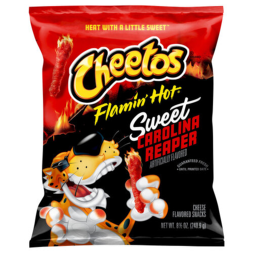 Cheetos Cheese Flavored Snacks, Flamin' Hot Sweet Carolina Reaper Flavored