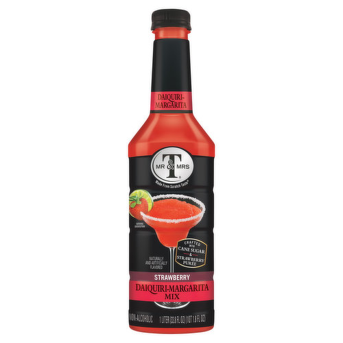 Mr & Mrs T Strawberry Daiquiri Margarita Mix, 1 L bottle