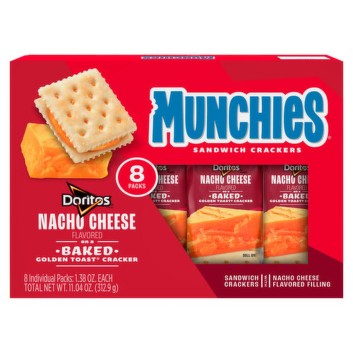 Munchies Sandwich Crackers, Nacho Cheese Flavored