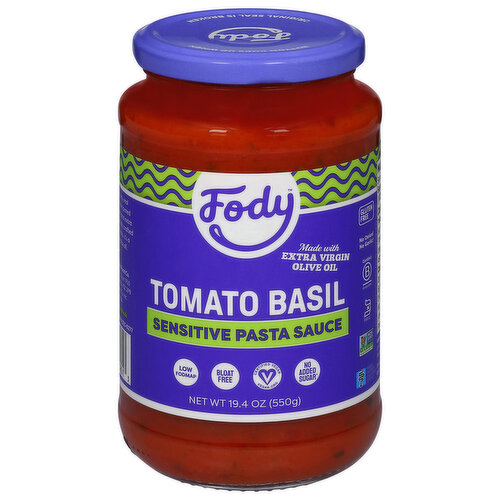 Fody Sensitive Pasta Sauce, Tomato Basil