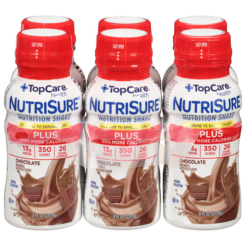 TopCare Nutrition Shake, Chocolate, NutriSure, Plus