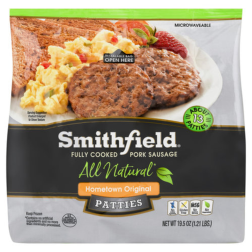 Smithfield Pork Sausage Patties, Hometown Original