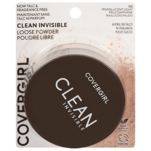 CoverGirl Loose Powder, Clean Invisible, Translucent Light 110