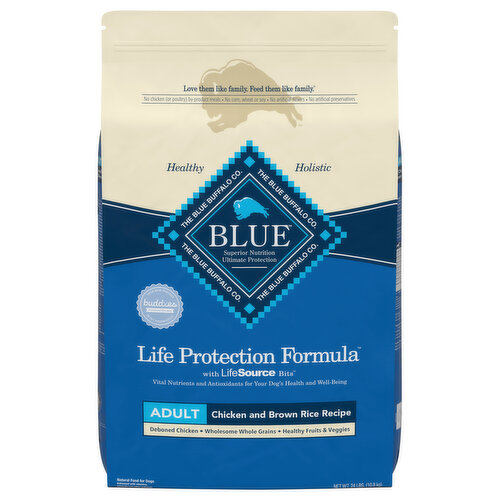 Blue Buffalo Dog Food, Chicken and Brown Rice Recipe, Adult