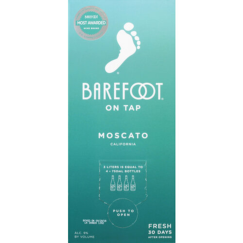 Barefoot Cellars On Tap Moscato White Wine 3L