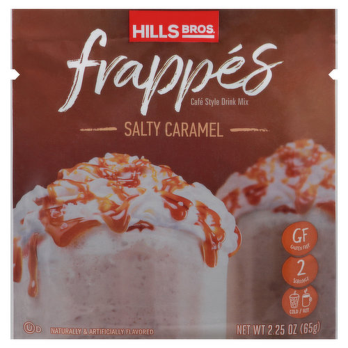 Naturally & artificially flavored. Gluten free. 2 servings. Cold/hot. At home, it's Hills Bros. www.hillsbros.com.