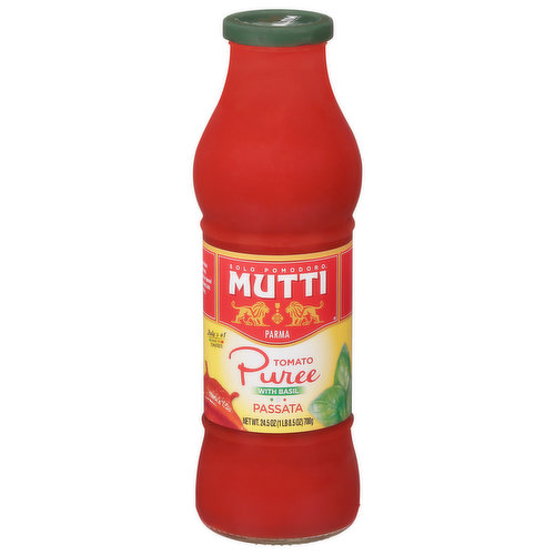 Mutti Tomato Puree, with Basil