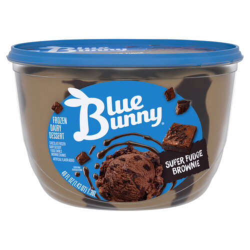 Blue Bunny Frozen Dairy Dessert, Super Fudge Brownie