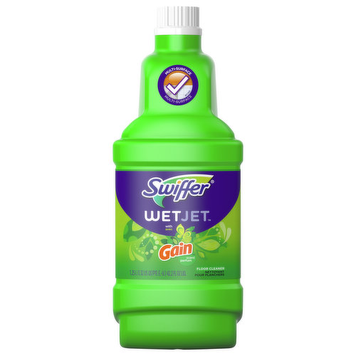 Swiffer WetJet Multi-Surface Floor Cleaner is a pre-mixed cleaning solution made specially for the Swiffer WetJet all-in-one power mop. It's safe* and fast drying formula dissolves dirt and tough sticky messes to reveal the natural beauty of your floors.