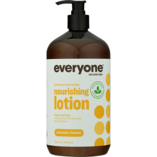 Everyone Lotion, Nourishing, Coconut + Lemon