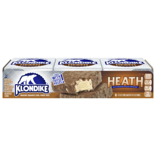 Klondike Frozen Dairy Dessert Bars, Heath