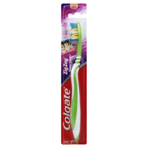 V shape bristles reach deep between teeth. V shaped cross bristles designed to reach deep between teeth for an effective clean. Soft Tongue Cleaner that gently removes odor causing bacteria. www.colgate.com. Save Water: www.colgate.com/savewater. Made in China.